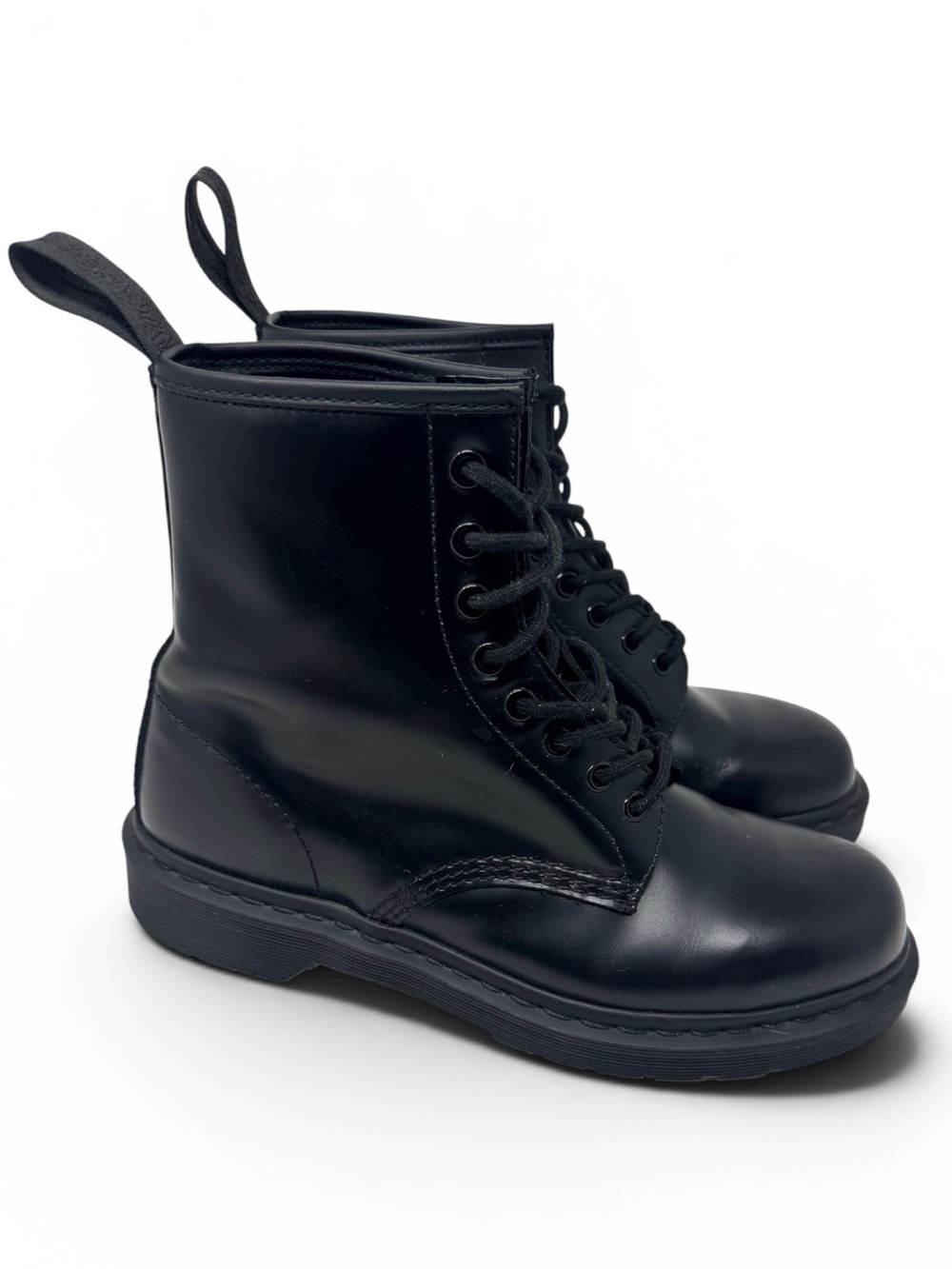 Dr. Martens Black Lace-Up Ankle Boots Monochrome Size 10